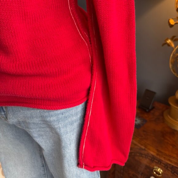 Vintage 90s Esprit Red Logo 100% Cotton Hoodie Sweater - Picture 3 of 8